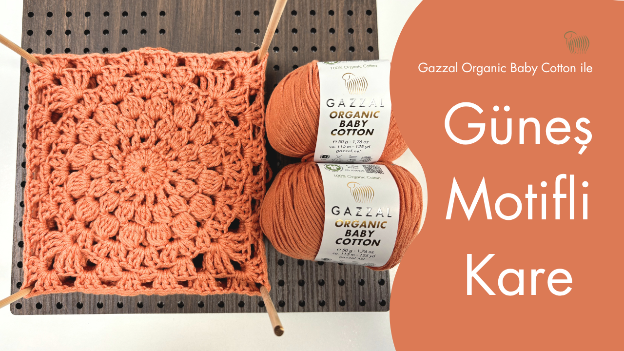 Organic Baby Cotton ile Güneş Motifi