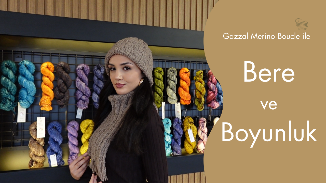 Merino Boucle ile Bere ve Boyunluk