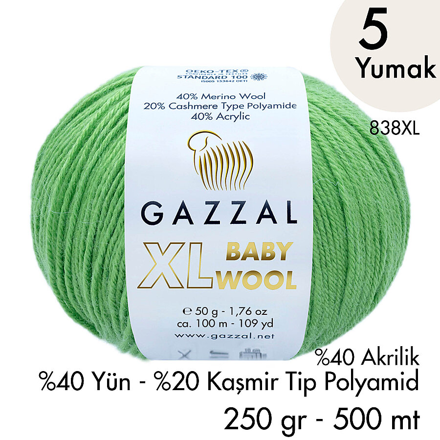 Baby Wool XL 838XL