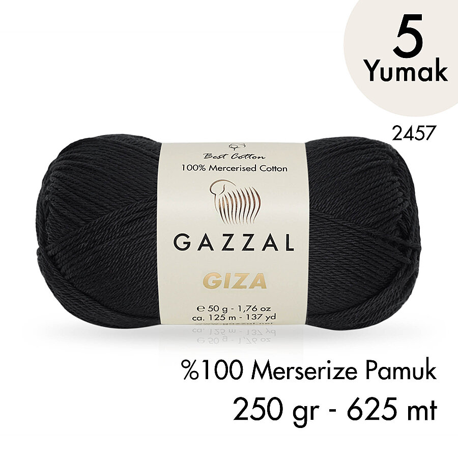 Giza 2457-%100 Merserize Pamuk İplik Yazlık Örgü Amigurumi - 5 Yumak