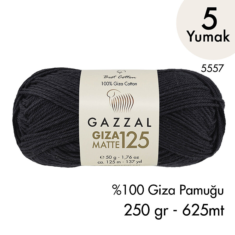 Giza Matte 125 5557 - %100 Pamuk Yazlık Amigurumi ve Örgü İpi- 5 Yumak