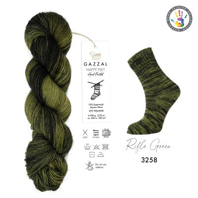 Happy Feet - 3258 - Rifle Green - 