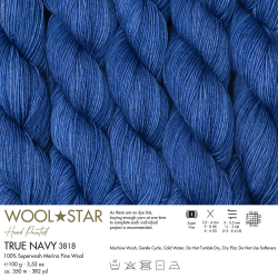 Wool Star - 3818 - True Navy - 