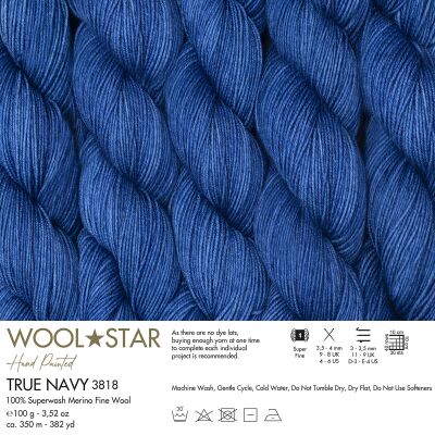 Wool Star - 3818 - True Navy - 